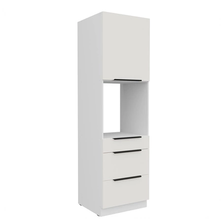 Słupek kuchenny Corato Wh 60 DPS-210 3S 1F szafka z szufladami do zabudowy piekarnika fronty wykonane w technologii anti fingerprint