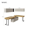 Zestaw mebli Teen Flex hikora naturalna / silk flou / raw steel stylowy zestaw mebli narożny do biura lub pokoju nastolatków