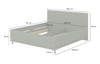 Łóżko Scandia 180x200 cm zielone z pojemnikiem na pościel nowoczesny styl łóżko na wysokich nogach do sypialni