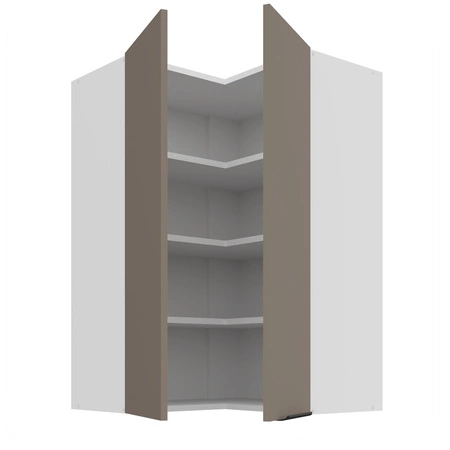 Szafka kuchenna narożna wisząca Fiuggi Wh 60x60 GN-90 2F odporna na uszkodzenia wykończenie frontów w technologii anti fingerprint