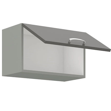 Zestaw mebli kuchennych narożny Grey 260x270 cm fronty w połysku styl szafek dopasuje się do wnętrza każdej kuchni