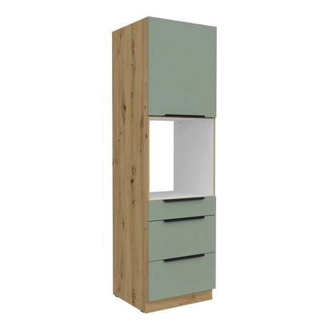 Słupek kuchenny Treviso Ar 60 DPS-210 3S 1F szafka z szufladami do zabudowy piekarnika fronty wykonane w technologii anti fingerprint