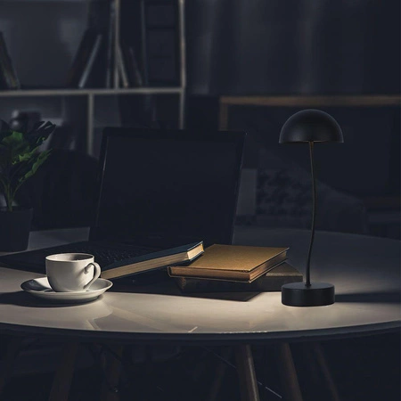 Lampka nocna Apri czarna 3W 3000K prosta konstrukcja lamki idealna do wnętrz o minimalistycznym designie funkcja ściemniania światła