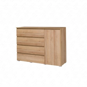 Komoda z szufladami Simple 138 cm dąb riviera funkcjonalny mebel do pokoju młodzieżowego salonu lub biura