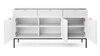 Komoda z szufladami Lovro 154 cm biała nowoczesny design zachwyci miłośników wyrazistych wnętrz