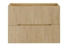 Szafka pod umywalkę Nordic Cremona 80 cm dąb cremona nowoczesna szafka do łazienki z ryflowaniami na froncie frezowane uchwyty