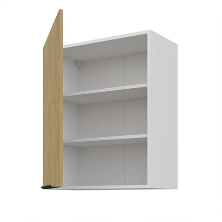 Zestaw mebli kuchennych Cremona 260 cm eleganckie szafki kuchenne o subtelnej i naturalnej kolorystyce metalowe uchwyty krawędziowe