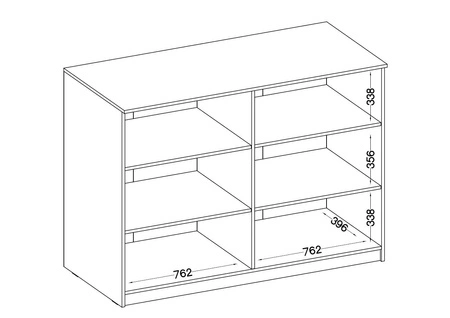 Komoda Makana 158 cm dąb artisan funkcjonalny mebel do biura gabinetu lub pokoju młodzieżowego