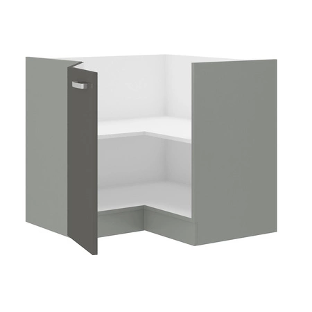 Szafka kuchenna narożna Grey 90x909 DN 2F BB szafka odporna na parę wodną wysoką temperaturę i rozlaną ciecz