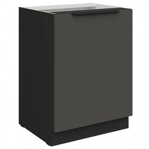 Szafka kuchenna stojąca z półką Aversa Bl 60 D 1F BB szafka odporna na uszkodzenia wykończenie frontów w technologii anti fingerprint