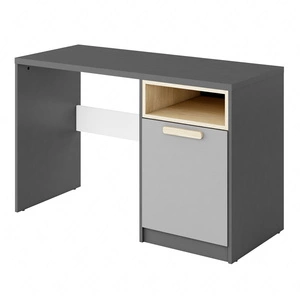 Biurko Pok 120 cm grafit / szary / biały / buk ibsen wygodne biurko z ergonomicznym blatem zapewnia komfort podczas nauki lub pracy