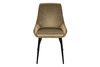 Krzesło tapicerowane Cobe oliwkowe nowoczesne oraz funkcjonalne krzesło do jadalni z metalowymi nogami 