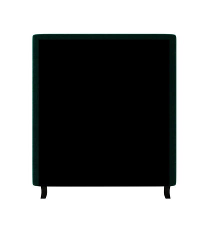 Łóżko kontynentalne Melba 100x200 butelkowa zieleń w nowoczesnym skandynawskim stylu z tapicerowanym zagłówkiem łóżko z pojemnikiem