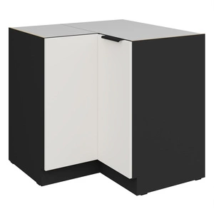 Szafka kuchenna narożna Corato Bl 90x90 DN 2F BB szafka odporna na uszkodzenia wykończenie frontów w technologii anti fingerprint