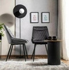 Krzesło tapicerowane Agat czarne nowoczesne oraz funkcjonalne krzesło do jadalni z metalowymi nogami krzesło z uchwytem