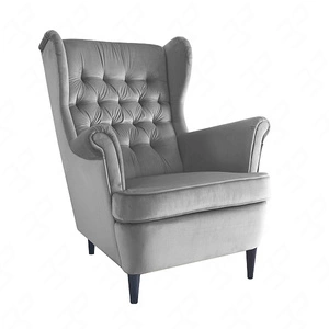 Fotel uszak Harry szary odporny na zaciągnięcia i zadrapania komfortowy podczas wypoczynku