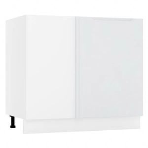 Szafka kuchenna narożna dostawiana Zova DNP biały / jasny szary lewa frezowany uchwyt odporność na działanie czynników zewnętrznych