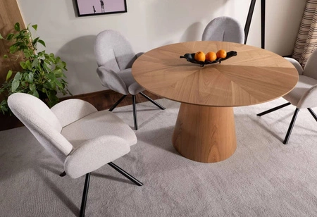 Krzesło tapicerowane Planet szare nowoczesne oraz funkcjonalne krzesło obrotowe z metalowymi nogami stylowe krzesło kubełkowe