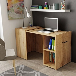 Biurko rozkładane Smart dąb wotan stylowe oraz funkcjonalne do biura gabinetu lub pokoju młodzieżowego