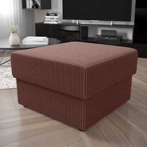 Puf Fogu indyjski róż stylowy design pufa idealna do uzupełnienia aranżacji miękka sztruksowa tkanina o wyrazistych prążkach