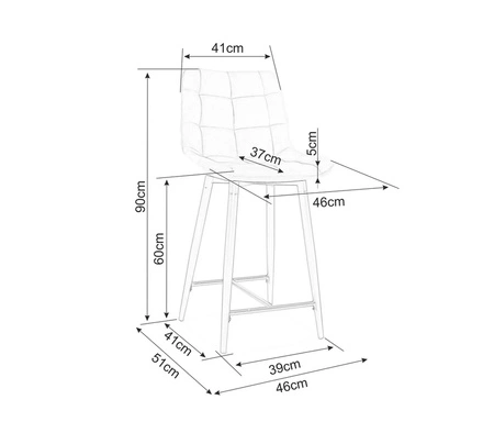 Półhoker Chic H-2 zielony nowoczesny oraz funkcjonalny hoker z metalowymi nogami idealny hoker do kuchni