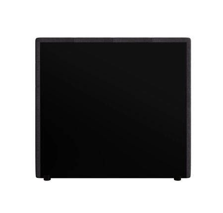 Łóżko kontynentalne Kansas 100x200 grafitowe w nowoczesnym skandynawskim stylu z tapicerowanym zagłówkiem oraz zanóżkiem