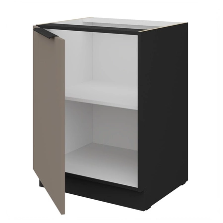 Zestaw mebli kuchennych Fiuggi Bl 390 cm stylowe szafki kuchenne z frontami wykonanymi w technologii anti fingerprint metalowe uchwyty