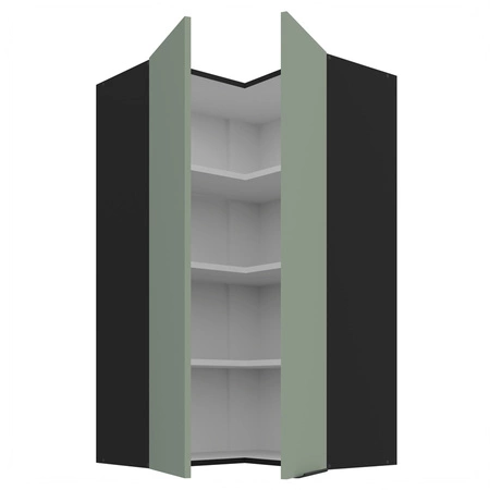 Szafka kuchenna narożna wisząca Treviso Bl 60x60 GN-108 2F odporna na uszkodzenia wykończenie frontów w technologii anti fingerprint