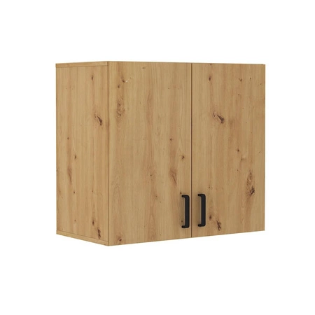 Szafka wisząca z drzwiami Makana 80 cm dąb artisan funkcjonalny mebel do biura gabinetu lub pokoju młodzieżowego