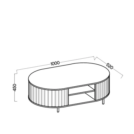 Zestaw mebli Ovalio dąb cremona stylowa meblościanka do salonu bryły o nietuzinkowym owalnym kształcie ozdobione starannymi frezami