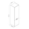 Słupek kuchenny Zova D60 LO/2333 biały wysoka szafka do zabudowy lodówki frezowane uchwyty szafka odporna na uszkodzenia i wilgoć
