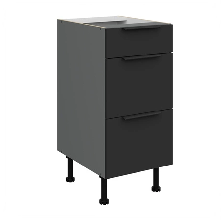 Szafka kuchenna stojąca z szufladami Alatri Ant 40 D 3S BB odporna na uszkodzenia wykończenie frontów w technologii anti fingerprint