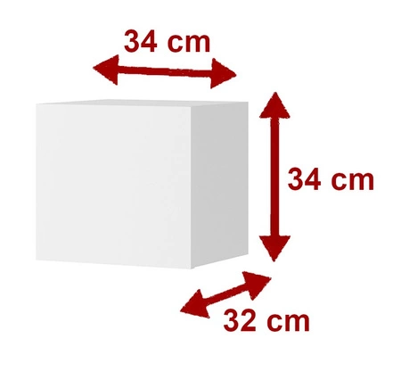 Szafka wisząca Apulia 34 cm dąb złoty minimalistyczny design stylowa szafka do salonu prosta bryła wpisująca się w każde wnętrze