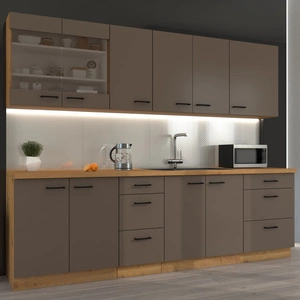 Zestaw mebli kuchennych Rimini 260 cm niepowtarzalny styl szafek dopasuje się do kuchni w każdym stylu