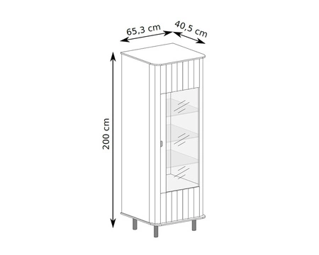 Zestaw mebli do salonu Novado clay grey stylowe meble o ponadczasowej elegancji z frezowanymi frontami czarne metalowe dodatki