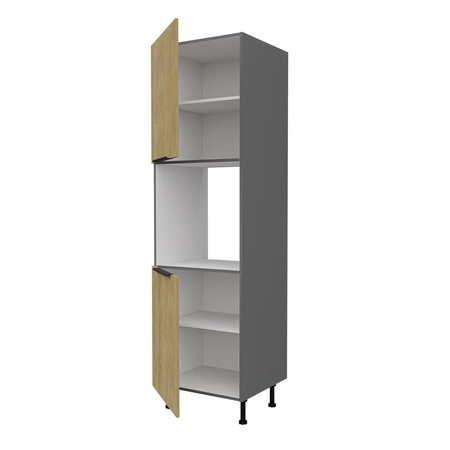 Słupek kuchenny Corsico 60 DP-215 2F szafka do zabudowy piekarnika metalowe uchwyty szafka odporna na działanie wilgoci i uszkodzenia