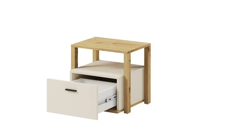 Zestaw mebli Lenny beżowy / truflowy / dąb artisan nowoczesny design stylowy zestaw mebli do pokoju młodzieżowego lub dziecięcego