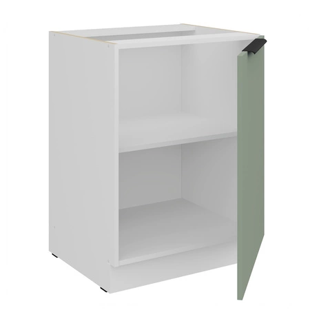 Szafka kuchenna stojąca z półką Treviso Wh 60 D 1F BB szafka odporna na uszkodzenia wykończenie frontów w technologii anti fingerprint