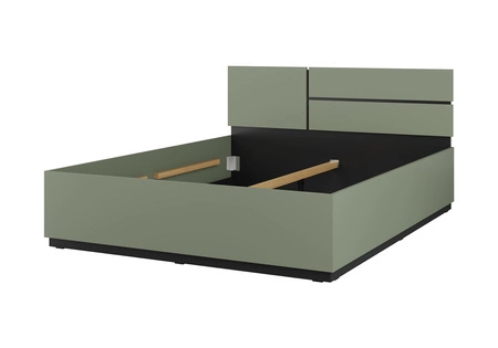 Łóżko Cross 160x200 cm zielone idealne łóżko do stylowej sypialni z wysokim zagłówkiem