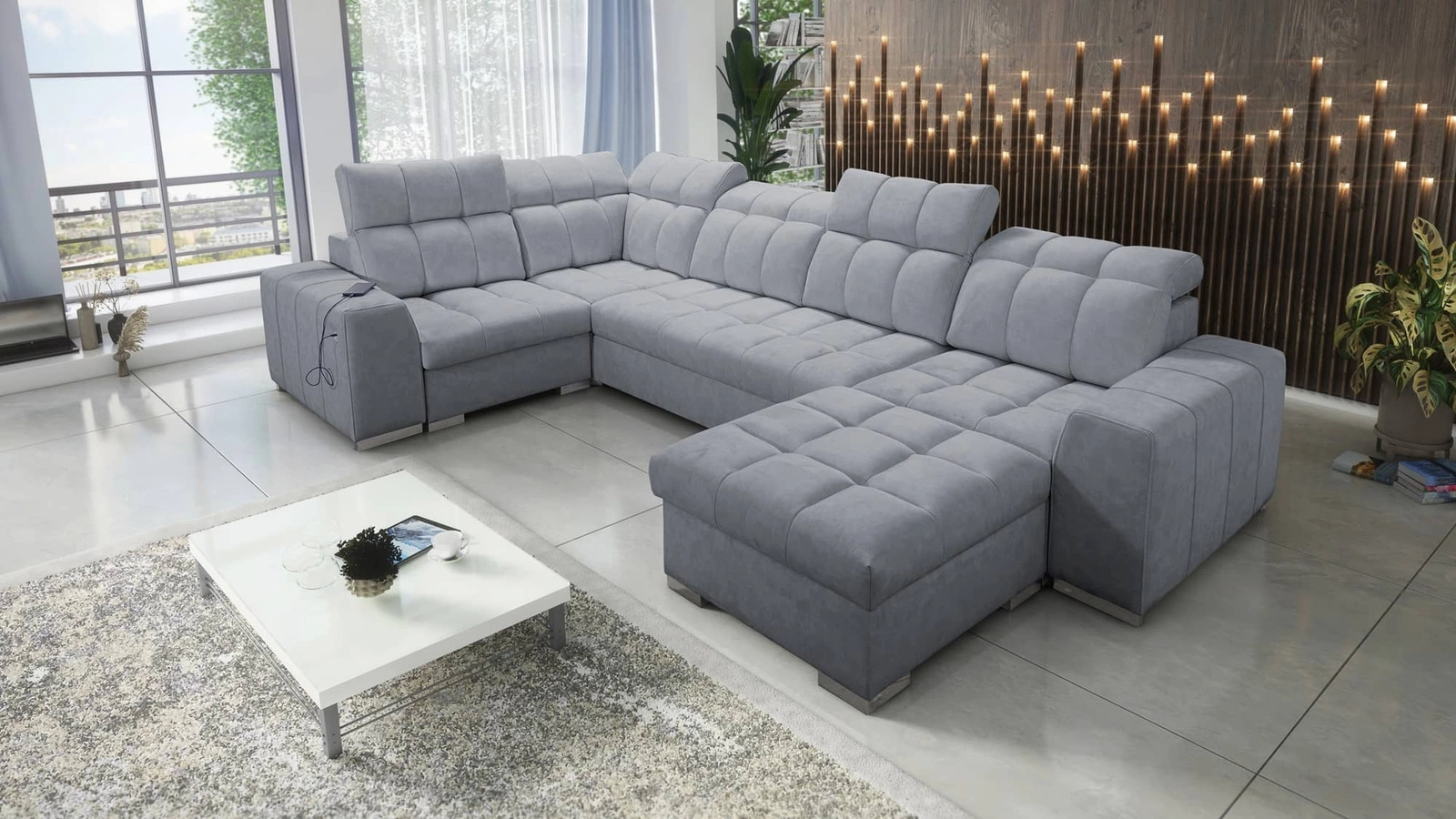 Narożnik z funkcją spania Luigi IV Narożnik rozkładany Narożnik z funkcją spania codziennego