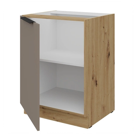 Szafka kuchenna stojąca z półką Fiuggi Ar 60 D 1F BB szafka odporna na uszkodzenia wykończenie frontów w technologii anti fingerprint