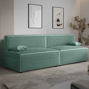 Kanapa rozkładana Brandon XL patynowa nowoczesny design i szeroka funkcjonalność trójwymiarowa tkanina o wyrazistych prążkach