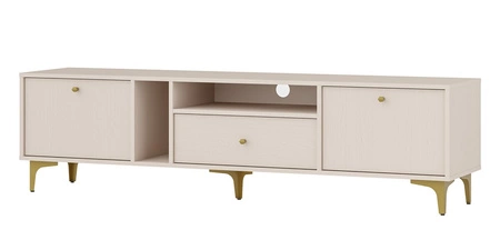 Zestaw mebli do salonu Kioto I beżowy stylowy design eleganckie meble w stonowanej kolorystyce wzbogacone złotymi dodatkami