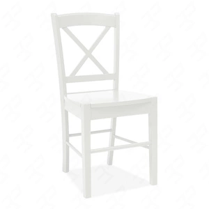 Krzesło drewniane CD-56 37x40 cm białe designerskie krzesło do kuchni oraz jadalni w stylu klasycznym