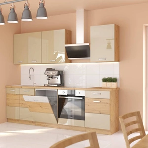 Zestaw mebli kuchennych Arton 250 cm szafki doskonale prezentują się we wnętrzach nowoczesnych oraz klasycznych