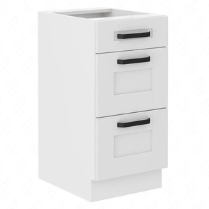 Szafka kuchenna stojąca z szufladami Livio 40 D 3S BB szafka odporna na parę wodną wysoką temperaturę i rozlaną ciecz