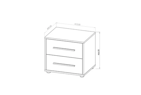 Szafka nocna Maxione czarna elegancka szafka z szufladami do sypialni funkcjonalny mebel w ponadczasowym designie