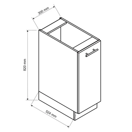 Wyspa kuchenna z szufladami Adele 97 cm szary grafit / szary funkcjonalny mebel kuchenny odporny na działanie wilgoci metalowe uchwyty