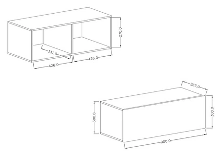 Meblościanka Vento dąb grandson modernistyczny design idealnie wkomponuje się do każdego wnętrza