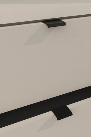 Szafka pod umywalkę Dalia 60 cm beżowa elegancka szafka z szufladami w stylu minimalistycznym możliwość wyboru koloru uchwytów